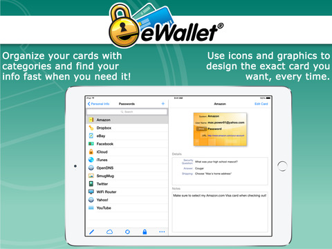 【免費生產應用App】eWallet - Password Manager and Secure Storage Database Wallet-APP點子