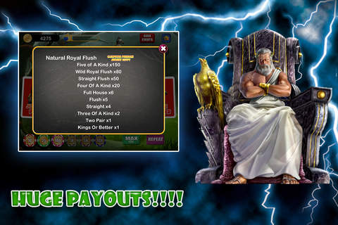 AAA Titan Olympus Way Video Poker Arcade screenshot 4
