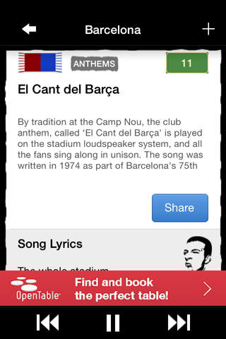 Barcelona Edition: Football Chants & Songs + ringtones screenshot 2