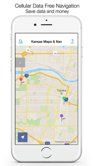 免費下載交通運輸APP|Kansas Offline Maps & Offline Navigation app開箱文|APP開箱王