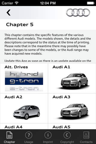 Audi Emergency Service guidelines screenshot 3