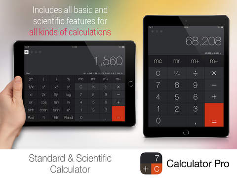 Calculator Pro for iPad - Standard and Scientific