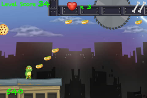 Little Turtles vs City Mutant Zombies Rooftop Gravity Run screenshot 2