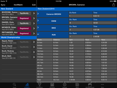 【免費運動App】IronMobile - Ironman Athlete Tracker-APP點子