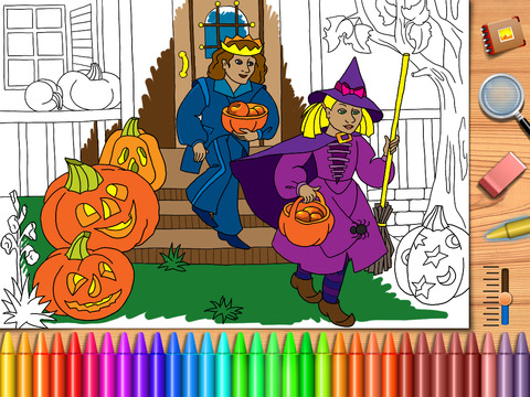 【免費書籍App】Halloween. Coloring book for children Lite-APP點子