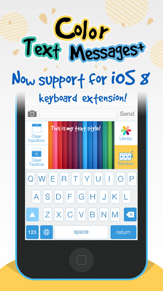 Color Text Messages+ Keyboard Design Now Free for iOS 8