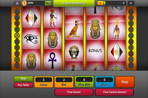 Egyptian Slot Mania : Slot Machine With Wheel Bonus screenshot 2