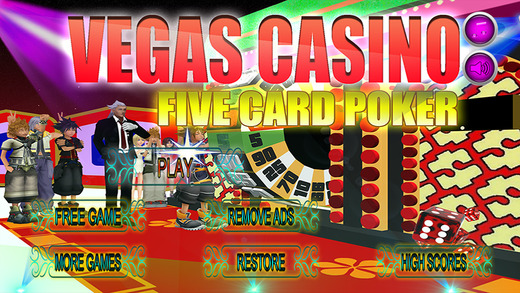 Vegas Casino : 5 Cards Poker