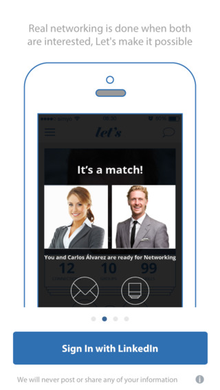 【免費社交App】LetsApp - Networking with LinkedIn connect. Jobs, resume, recruiter, colleague, opportunity. Connected with Linked in-APP點子