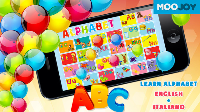 ABC Preschool Letters Phonics - Crush colorful flyer Balloon Reading Spelling the Alphabet - My Scho