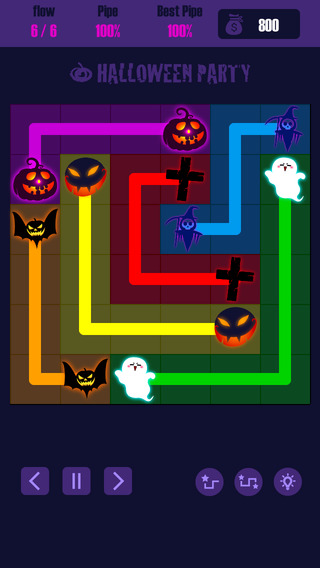 【免費遊戲App】Halloween Connect - Linking Angry Pumpkins, Evil Witches, and more-APP點子