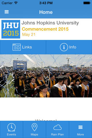 JHU 2015 Commencement App for Hopkins Parents screenshot 2