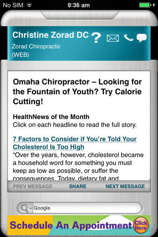 Zorad Chiropractic Wellness Assistant screenshot 3