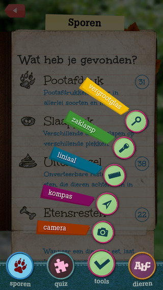 【免費生活App】Spoorzoeker, welk dier was hier?-APP點子