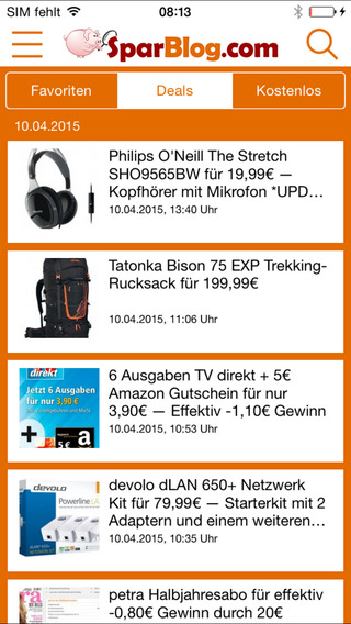 SparBlog.com Schnäppchen App