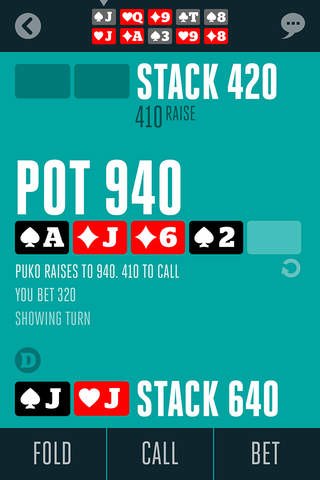 Poker God - Heads Up Poker screenshot 2