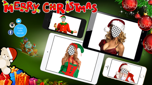 Photo Booth for Christmas - Place your Face and become Santa Clause Elf free camera app