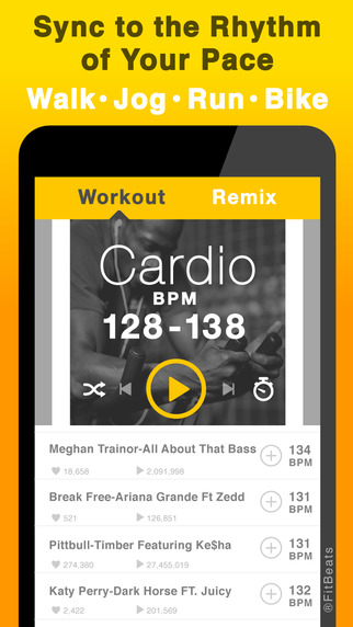 【免費健康App】Fit Beats – Workout Exercise Playlists Songs with Rhythm BPM (Beat Per Minute) for SoundCloud-APP點子