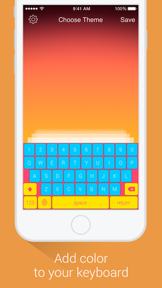 Keyboard for iOS 8 - Free color themes designs and backgrounds