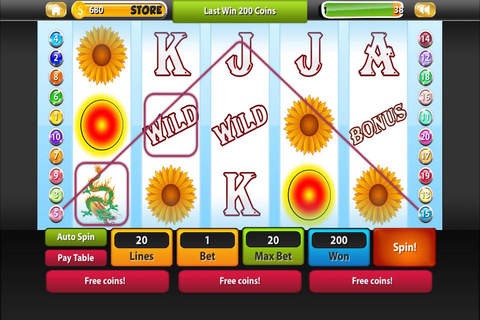 "A+" Play Super Amazing Dragon Flower Slots Machine Casino Frenzy Spin & Win Dragonplay Bonus! screenshot 2