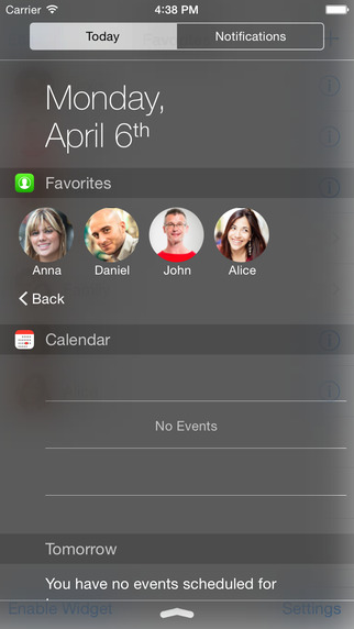 【免費生產應用App】Favorites Widget - Call & Text from the Notification Center-APP點子