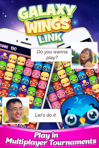 Galaxy Wings Link - Flow Multiplayer Friends Duel Match 3 Free screenshot 2