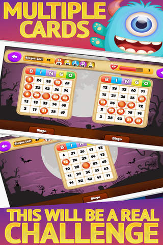 Bingo Monster Friend Bash Pro - Lucky Multiball Card Game Madness‏ screenshot 2