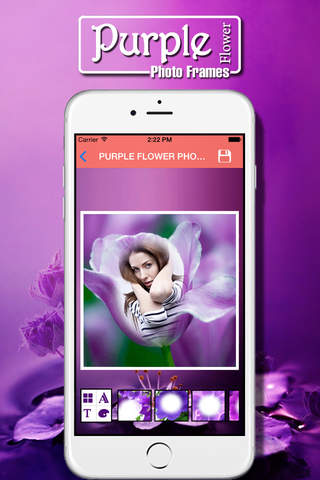 Purple Flower Photo Frames screenshot 3