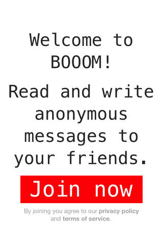 BOOOM - read and write anonymous messages to your friends screenshot 2