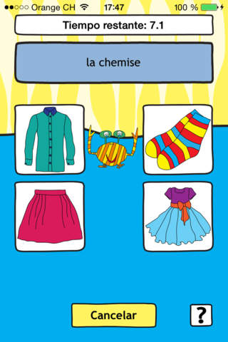 Motlies entrenador de vocabulario Francés 4 - la ropa, la casa y personas screenshot 2