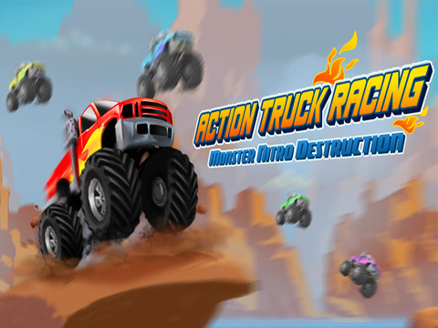 【免費遊戲App】Action Truck Racing PRO - Monster Nitro Stunt Destruction HD-APP點子