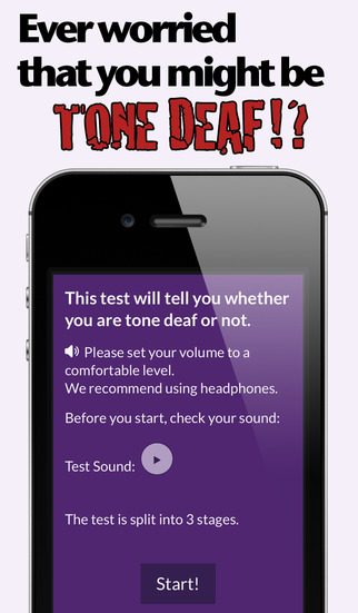 Tone Deaf Test: musical ear quiz judges your listening talent and pitch deafness for music and karao