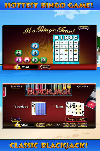 Big Beach Casino - Wild Slots Poker Bingo and More for the Top Gamblers screenshot 2