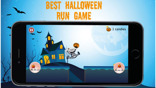 Halloween Run: Fun run game with Pumpkin Witch and Skeleton for Kids