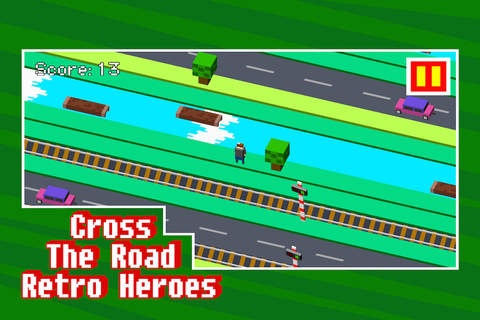 Cross The Road Retro Heroes Pro screenshot 2