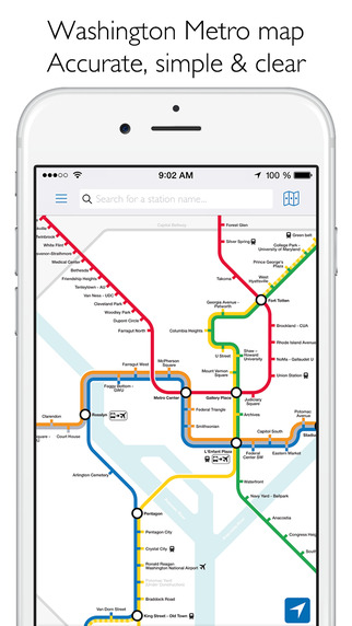Washington DC Metro WMATA Map and Route Planner