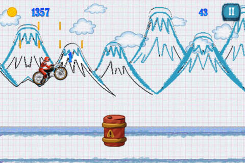 Doodle Stickman Dirt Biker : Crazy Freestyle Motobike Stuntman FREE screenshot 3