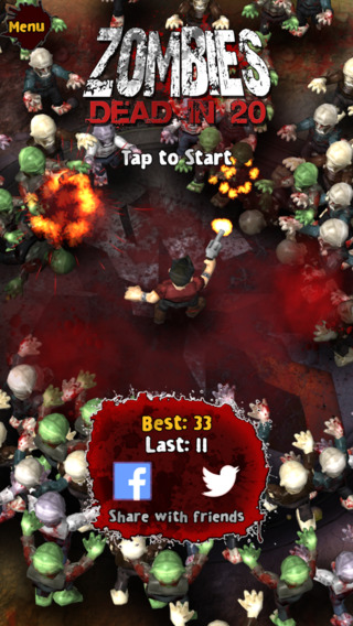 【免費遊戲App】Zombies: Dead in 20 Free-APP點子