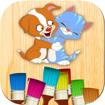 Animals coloring game for kids to paint with your finger LOGO-APP點子