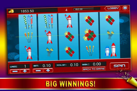 2015 A New Years Casino Slot-s - House of Las Vegas Fun Jackpot Machines screenshot 3