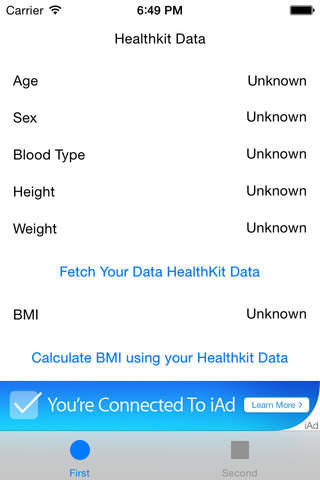 BMI2HealthKit screenshot 2