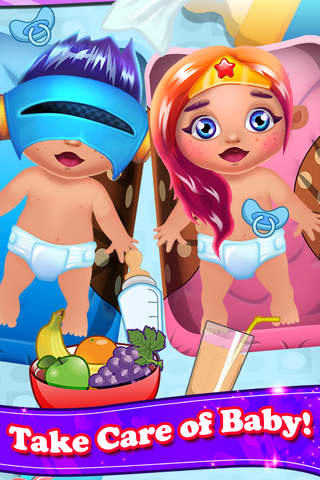New-Born Baby Super-Hero - My mommys fun & pregnancy kids care game free screenshot 3