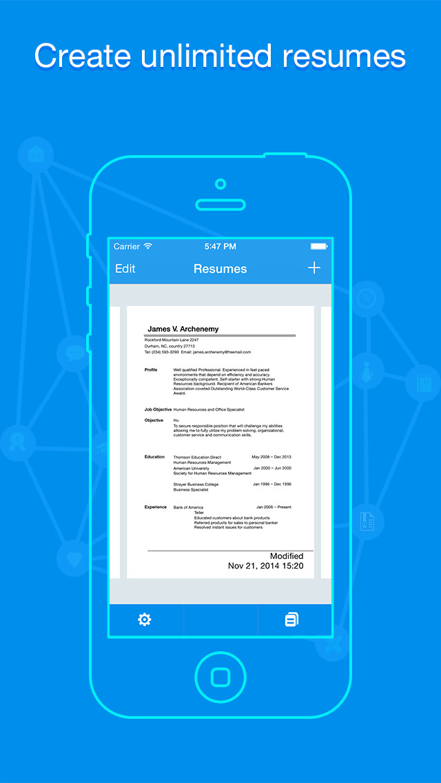 Resume Builder Ios Ap - Resume Resumes Builder And Designer Ios resume builder ios ap resume resumes builder and designer ios
