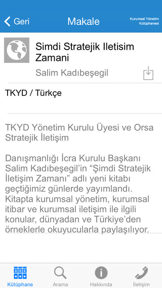 【免費商業App】Kurumsal Yönetim Kütüphanesi-APP點子