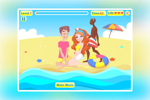 Lovers The Beach Kissing screenshot 2