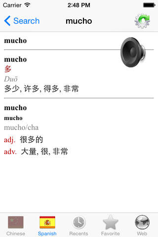 Chinese Spanish best dictionary screenshot 4