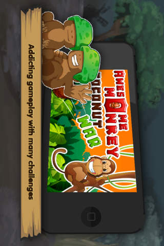 Awesome Monkey Coconut War Free screenshot 2