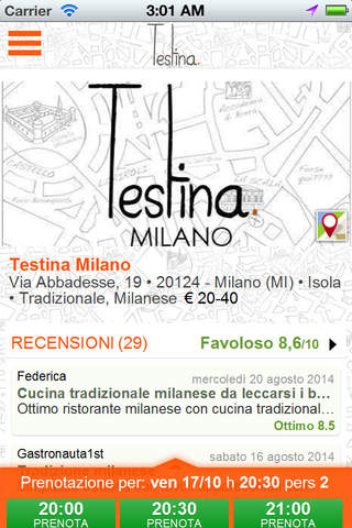 Testina Milano screenshot 3