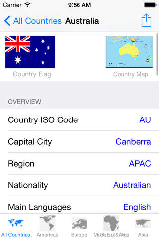 Countryez Countries - The Easy Country Fact Finder screenshot 2