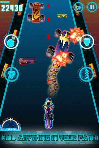 Alien Battle Racing - Star Neon Motorcycle Hero screenshot 3